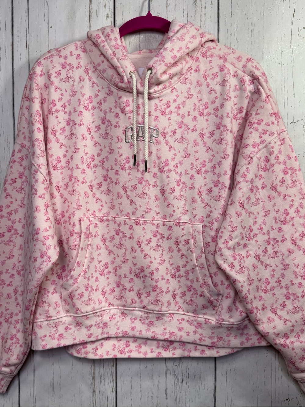 Gap x LoveShackFancy Pink Floral Hoodie Size M Coquette Girly Cottagecore M